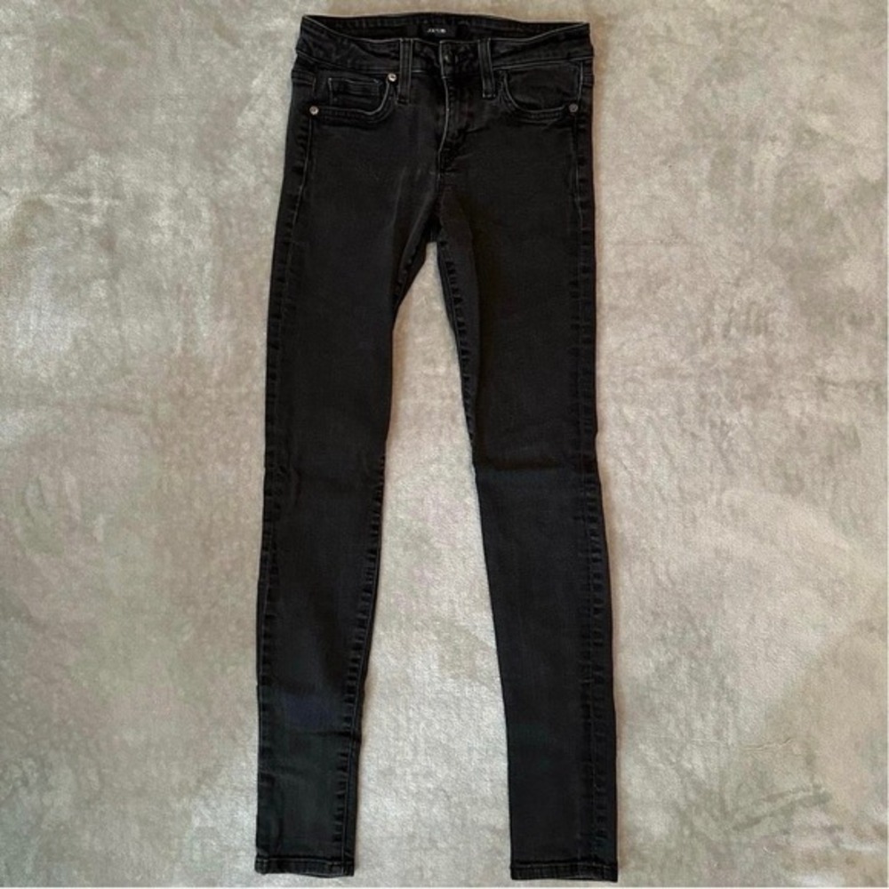Joes Jeans Nadia The Skinny Size 26W30L Faded Black Low Rise Denim Grunge Skater
